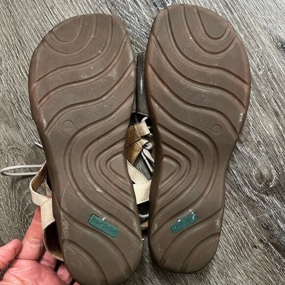 Josef Seibel Tonga Womens Strappy Sandals In Size US 9 / Euro 40 Gold/Tan - Picture 7 of 9